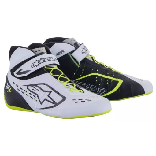 Kartingové boty ALPINESTARS TECH-1 KX V2 – černá/bílá/žlutá fluo