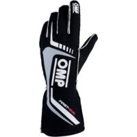 OMP FIRST EVO závodní rukavice - FIA 8856-2018- černá/šedá