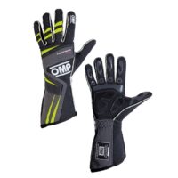 OMP TECNICA EVO závodní rukavice – FIA 8856-2000 - antracit/zelená