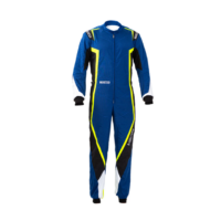 Dětská kartingová kombinéza SPARCO Kerb K44 - tmavě modrá/černá/žlutá