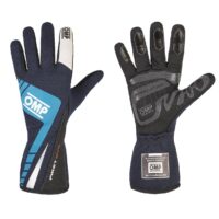 OMP FIRST EVO závodní rukavice - FIA 8856-2000- modrá navy/ bílá