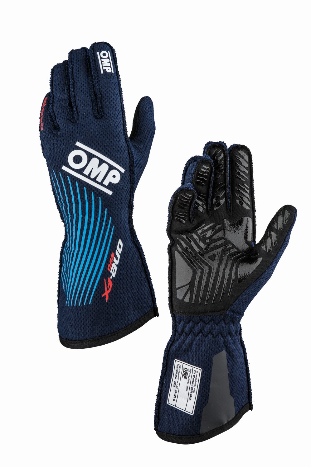 One Evo FX Gloves Navy Blue Cyan