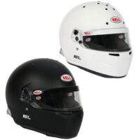 Uzavřená helma/přilba BELL RS7 PRO černá/bílá – FIA 8859-2024 / SA2025