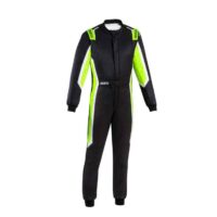 SPARCO kombinéza Sprint PRO - černá/zelená – FIA 8856-2018