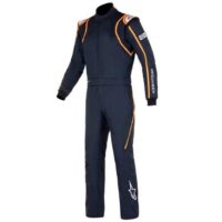 Závodní kombinéza ALPINESTARS GP RACE v2 BOOT CUT – FIA ​​8856-2018 - černá/bílá/oranžová fluo