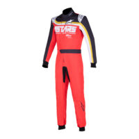 Kartingová kombinéza ALPINESTARS KMX-9 V3 GRAPHIC 2 - červená/černá/hnědá