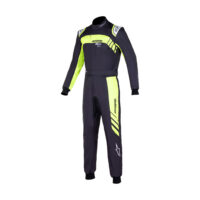 Dětská kartingová kombinéza KMX-9 V3 S GRAPHIC 3 - černá/žlutá fluo