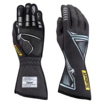 Závodní nehořlavé rukavice Sabelt GECKOTECH TG-11 – FIA 8856-2018 - šedá/bílá