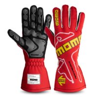Závodní rukavice MOMO PERFORMANCE - FIA 8856-2018 - červená